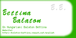 bettina balaton business card